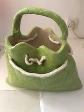 Загрузить изображение в средство просмотра галереи, 15. Vase “ Green bag” ceramic Art by Asia Terek