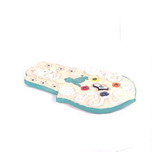 Загрузить изображение в средство просмотра галереи, 4. Hamsa lucky talisman(shaped like a and) ceramic hand-made Art by Asia Terek