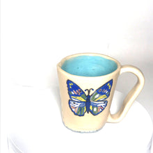 Загрузить изображение в средство просмотра галереи, Cup "With Butterfly" ceramic hand- made Art by Asia Terek