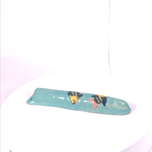 Загрузить изображение в средство просмотра галереи, 16. Mezuzah "Green With Fish"ceramic hand-made Art by Asia Terek
