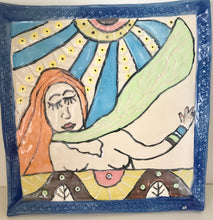 Загрузить изображение в средство просмотра галереи, Decorative "Plate with a pattern" ceramic hand-made Art by Asia Terek