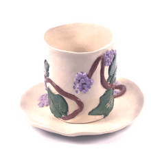Загрузить изображение в средство просмотра галереи, Set of dishes ,,Grape''ceramic hand- made Art by Asia Terek