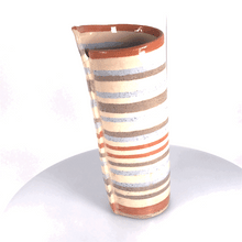 Загрузить изображение в средство просмотра галереи, 4. "Striped vase "ceramic hand-made Art by Asia Terek