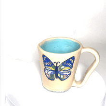 Загрузить изображение в средство просмотра галереи, Cup "With Butterfly" ceramic hand- made Art by Asia Terek