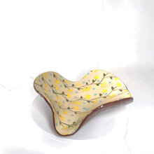 Load image into Gallery viewer, Dish "With yellow Flowers""ceramic hand- made Art by Asia Terek
