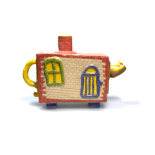 Загрузить изображение в средство просмотра галереи, Ceramic Teapot "House"hand- made Art by Asia Terek