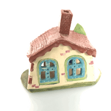 Загрузить изображение в средство просмотра галереи, House" Rustig " Candle Holder ceramic hand-made Art by Asia Terek