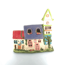 Load image into Gallery viewer, Triple House With Tower ceramic hand-made Art by Asia Terek