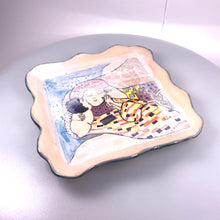 Load image into Gallery viewer, Decorative Plate &quot;With a pattern under Gustav Klimt 2&quot; ceramic hand-made Art by Asia Terek
