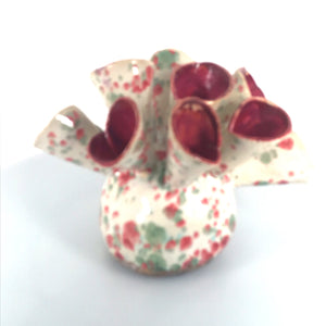 11.  Ceramic Vase" "Lotus white" hand-made art by Asia Terek