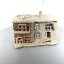 Load image into Gallery viewer, House &quot;With a heart&quot; Candle Holder ceramic hand-made Art by Asia Terek
