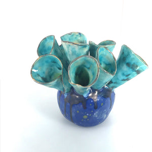 12. Ceramic Vase ,,Lotus" hand-made art by Asia Terek