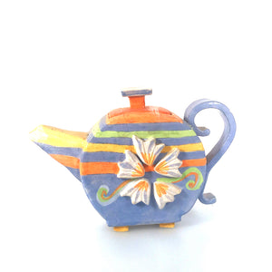 Teapot ,,Rainbow" ceramic hand-made Art by Asia Terek