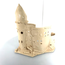 Load image into Gallery viewer, The Ruins of an ancient  Castle  Candle Holder Ceramic hand-made Art by Asia Terek
