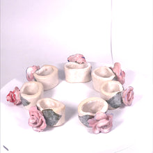 Load image into Gallery viewer, &quot;Napkin rings with roses Vintage&quot;ceramic hand-made Art by Asia Terek
