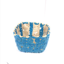 Load image into Gallery viewer, &quot; Blue Basket &quot;ceramic hand-made Art by Asia Terek
