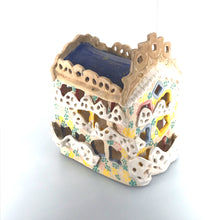 Load image into Gallery viewer, House  Candle Holder ,, Barcelona ,, ceramic Art by Asia Terek
