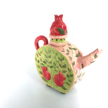 Load image into Gallery viewer, Teapot &quot;With Pomegranates&quot;ceramic hand- made Art by Asia Terek
