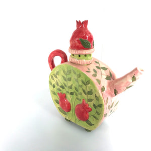 Teapot "With Pomegranates"ceramic hand- made Art by Asia Terek