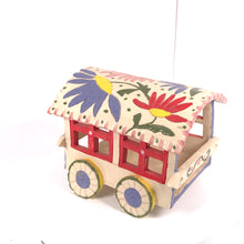 Load image into Gallery viewer, Ceramic &quot; Wagon &quot; with Flowers  hand-made art by Asia Terek
