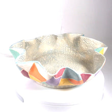 Load image into Gallery viewer, Dish &quot;With Rhombuses&quot;ceramic hand- made Art by Asia Terek
