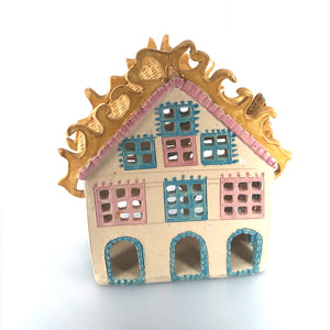 House ""Lace" ceramic hand-made Art By Asia Terek