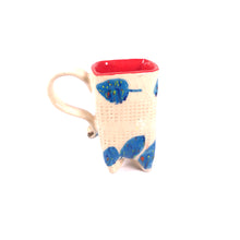 Load image into Gallery viewer, Cup &quot; With Leaves&quot;  ceramic hand- made Art by Asia Terek
