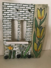 Load image into Gallery viewer, Ceramic wall picture &quot;With tulips&quot; hand --made Art by Asia Terek
