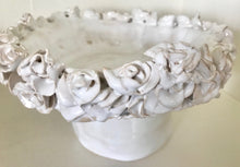 Load image into Gallery viewer, Bowl on the leg &quot;Laura&quot; - with roses  ceramic hand-made Art by Asia Terek
