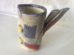 Cup" Denim "ceramic hand- made Art by Asia Terek