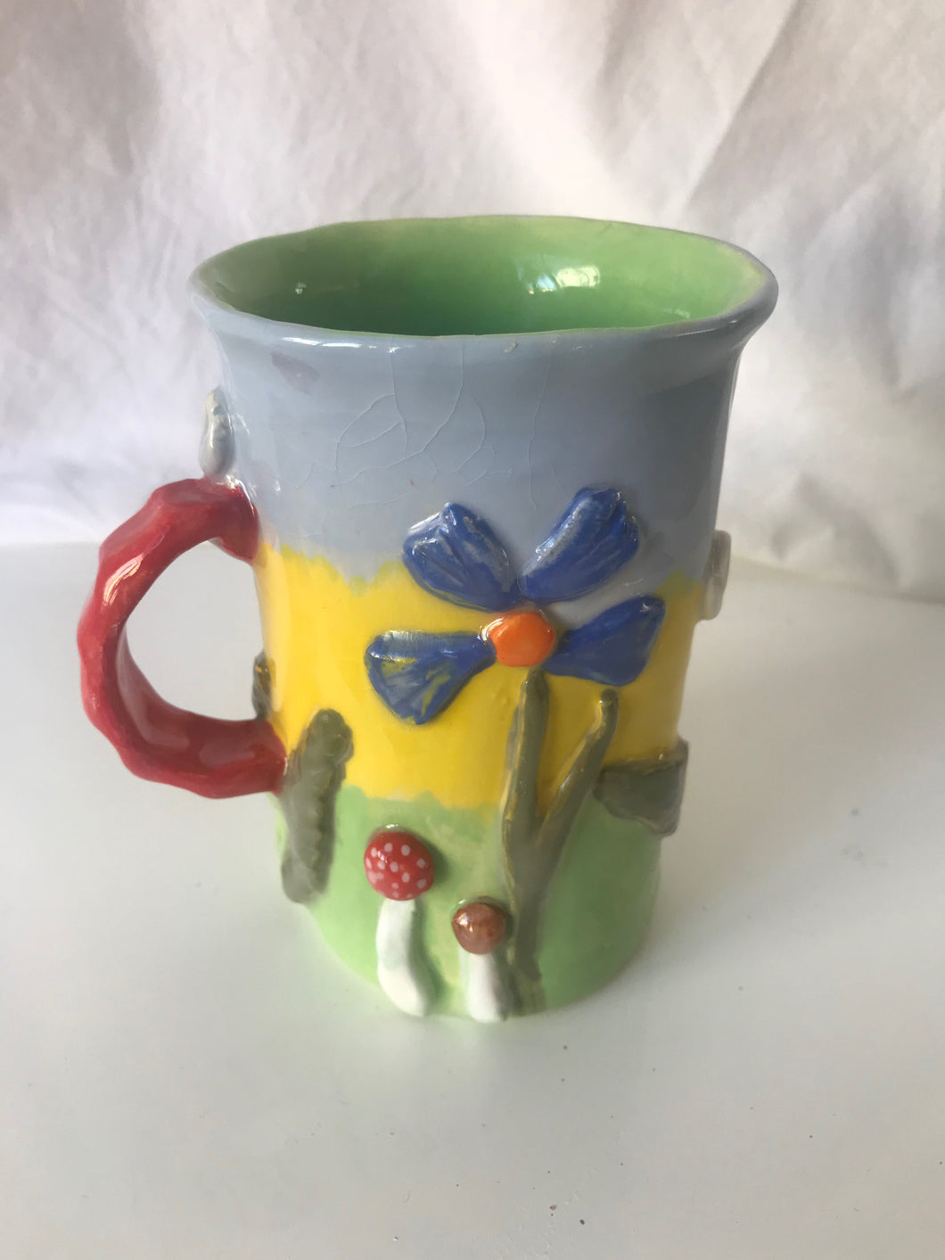 Cup ,,Forest''ceramic hand-made Art by Asia Terek